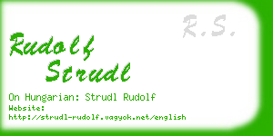 rudolf strudl business card